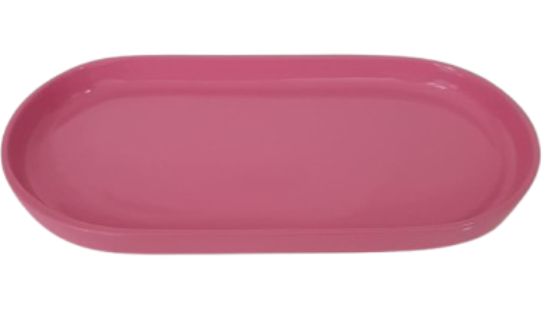 Bandeja rosa Médio Oval 